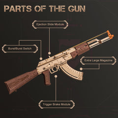 ROKR AK-47 Assault Rifle Toy Gun 3D Wooden Puzzle LQ901