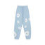 Denim Tears Cotton Wreath Graphic Sweatpants - Light Blue / Relaxed Streetwear Fit