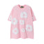 Denim Tears Cotton Wreath Graphic T-Shirt - Pink / Oversized US Streetwear