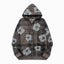 "Denim Tears" Plaid Pattern Full-Zip Oversized Hoodie (Brown)