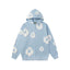 Denim Tears Cotton Wreath Graphic Hoodie - Light Blue / Relaxed Streetwear Fit
