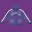Roughplay Arch Logo Track Zip-Up Hoodie - Purple