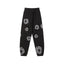 "Denim Tears" Black & Grey Floral Pattern Oversized Sweatpants