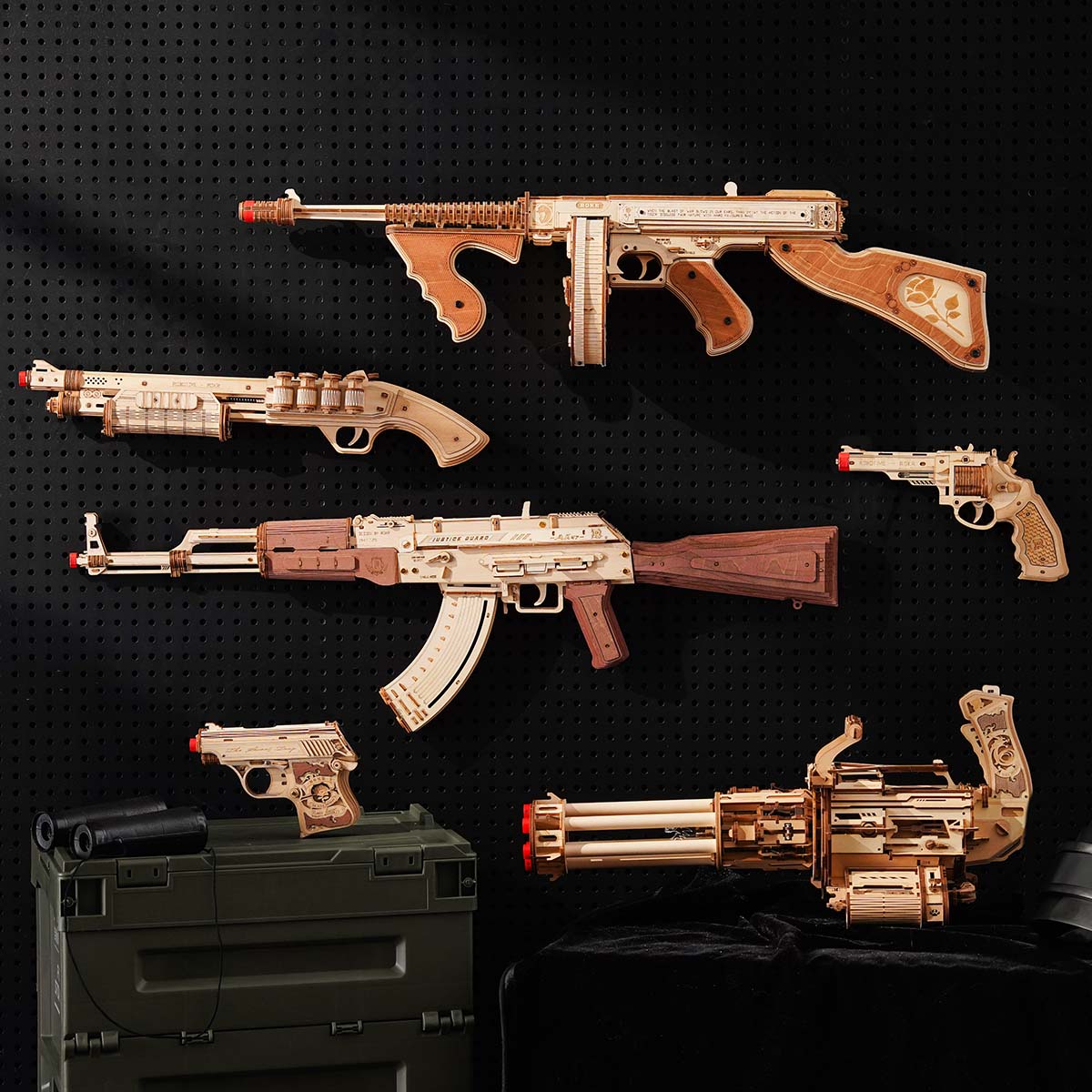 ROKR AK-47 Assault Rifle Toy Gun 3D Wooden Puzzle LQ901