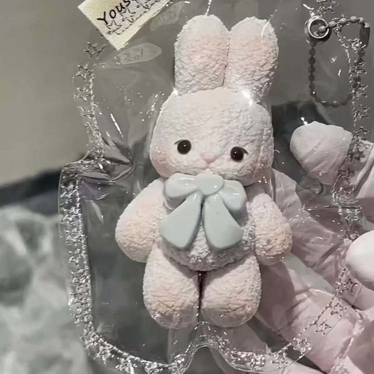 Bunny with bow Taba Squishy Toy