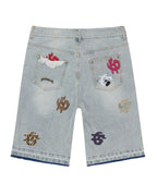 Godspeed Infinity Denim Shorts Multi Color Blue