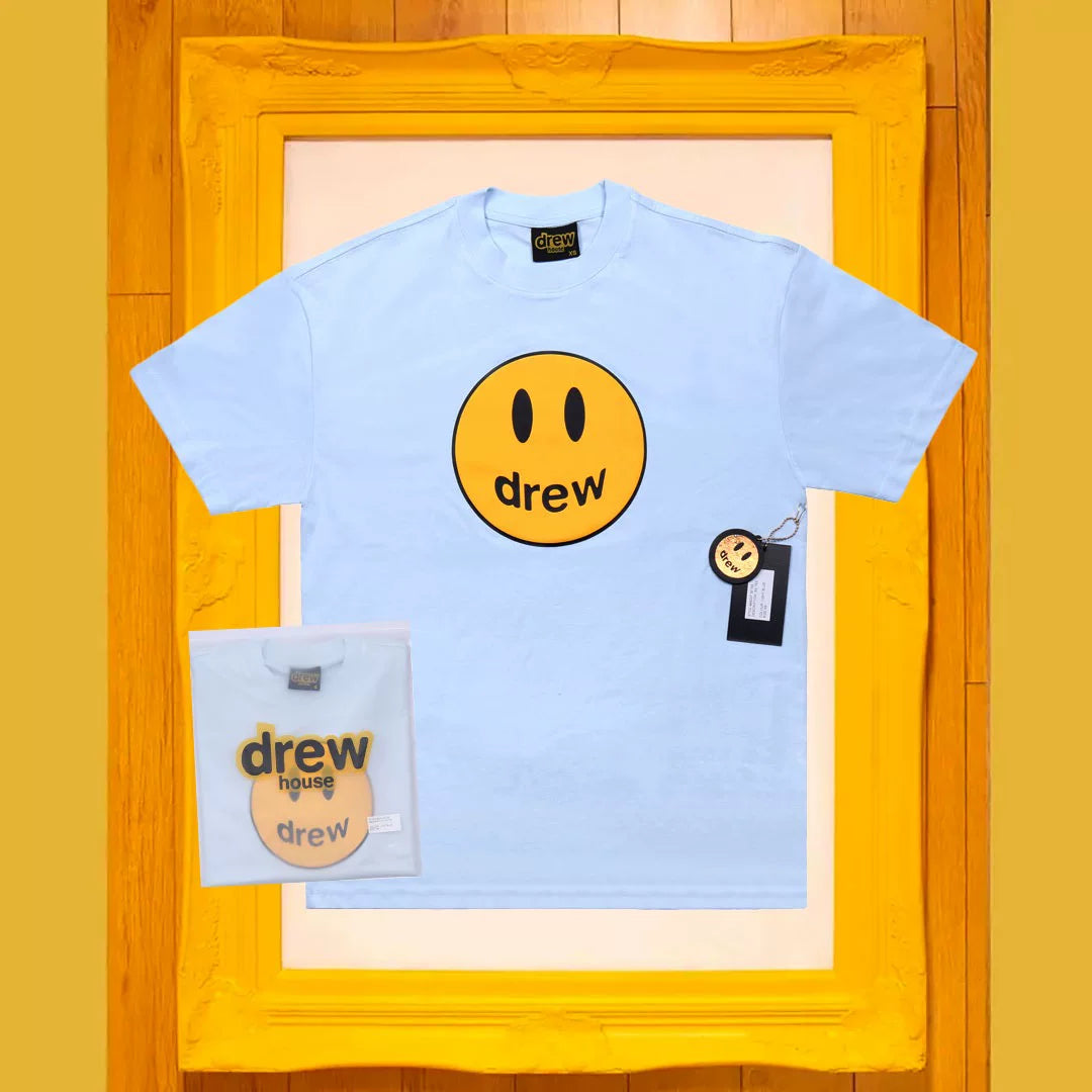 Drew BIEBER Smiling Justin Bieber Trendy Brand Male and Female Couple Same Style High Street Cotton FG Short sleeved T-shirt Summer (5)