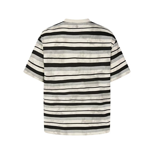 GOODBRAND 26SS Cash Wash Damaged Dirty GOOD Striped Round Neck Short Sleeve T-shirt Unisex