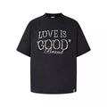 Pearl welcomes good luck GOODBRAND light luxury LOVE IS GOOD pearl slogan short sleeved T-shirt for couples