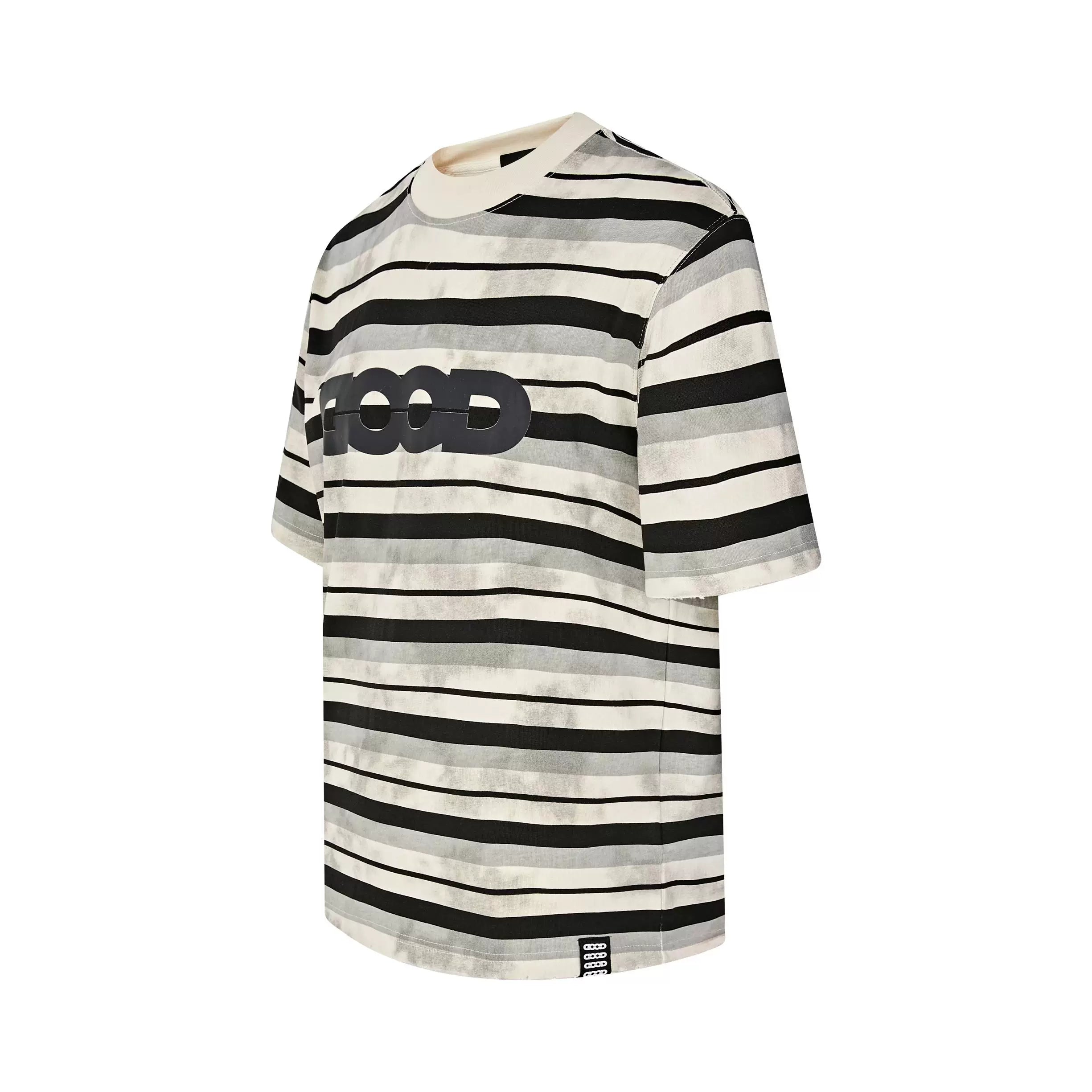 GOODBRAND 26SS Cash Wash Damaged Dirty GOOD Striped Round Neck Short Sleeve T-shirt Unisex