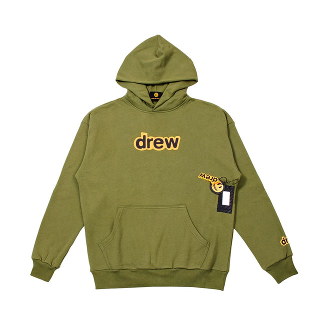 Drew BIEBER letter hoodie, Justin Bieber smiling face trendy brand for men and women, fog high street loose long sleeves with fleece (2) Hover Image