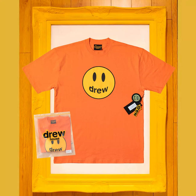 Drew BIEBER Smiling Justin Bieber Trendy Brand Male and Female Couple Same Style High Street Cotton FG Short sleeved T-shirt Summer (1) Hover Image