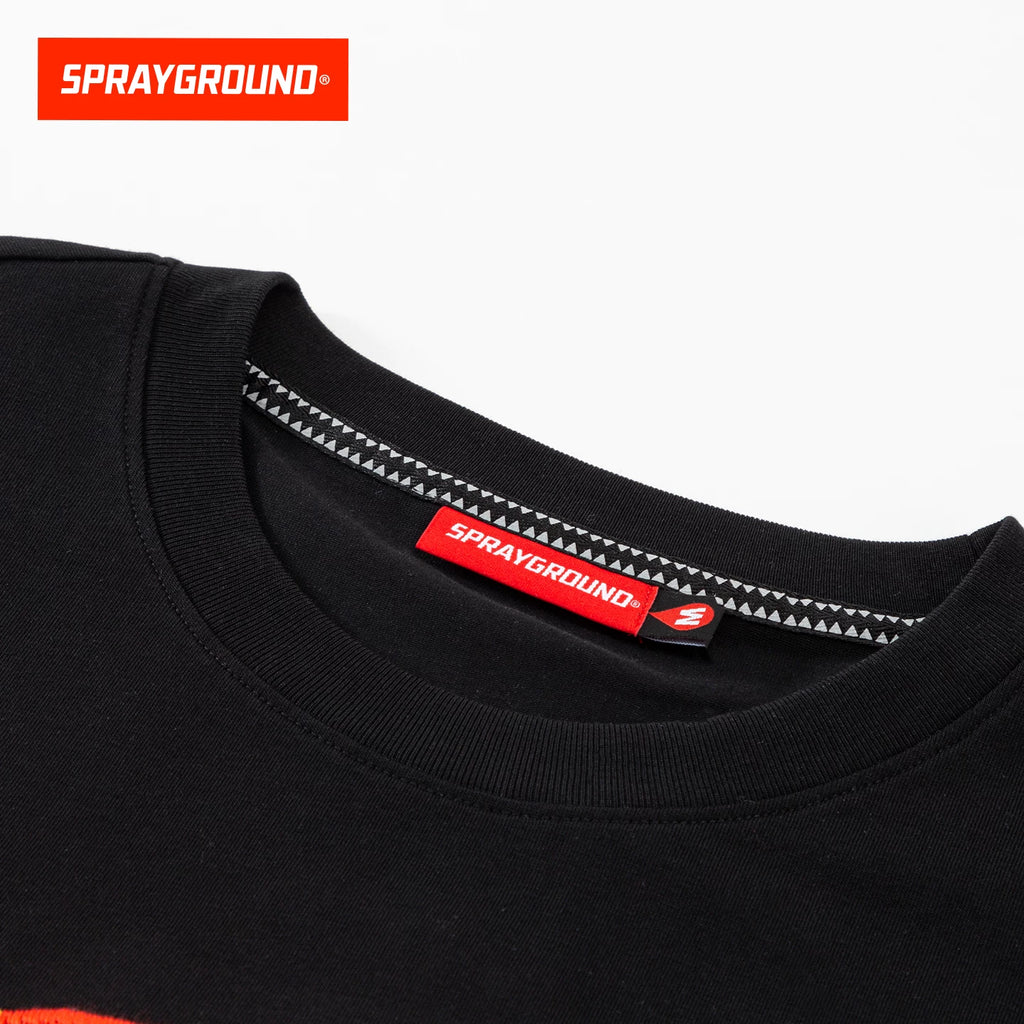 SprayGround Shark Mouth Embroidered Casual T-shirt Trendy Loose Couple Top T-shirt Short Sleeve Summer Style