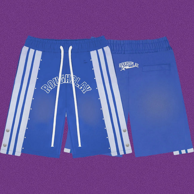 Roughplay Arch Logo Track Shorts - Royal Blue Hover Image