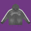 Roughplay Arch Logo Track Zip-Up Hoodie - Dark Grey