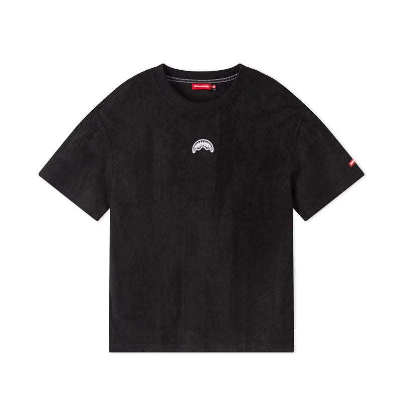 SprayGround Shark Mouth Casual Men's and Women's T-shirts American Trendy Suede Loose T-shirt Short Sleeve Top Summer