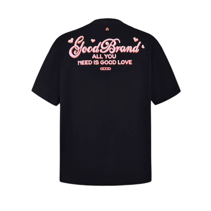 GOODBRAND new 520 limited edition love cake foam hot diamond high-end short sleeved T-shirt for both men and women trendy