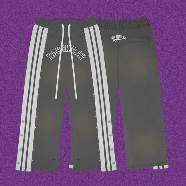 Roughplay Arch Logo Track Sweatpants - Dark Grey Hover Image