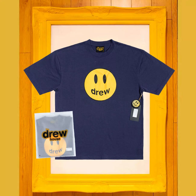 Drew BIEBER Smiling Justin Bieber Trendy Brand Male and Female Couple Same Style High Street Cotton FG Short sleeved T-shirt Summer (2) Hover Image