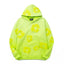 "Denim Tears" Neon Green Floral Pattern Oversized Hoodie