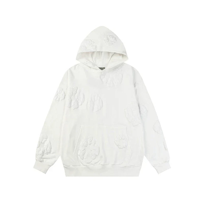 Denim Tears Cotton Wreath Graphic Hoodie - White / Stealth Edition Hover Image