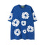 Denim Tears Cotton Wreath Graphic T-Shirt - Royal Blue / Oversized Streetwear