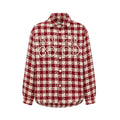 Yu Yuhan's same GOODBRAND pearl plaid small fragrant style long sleeved shirt New Year's limited edition