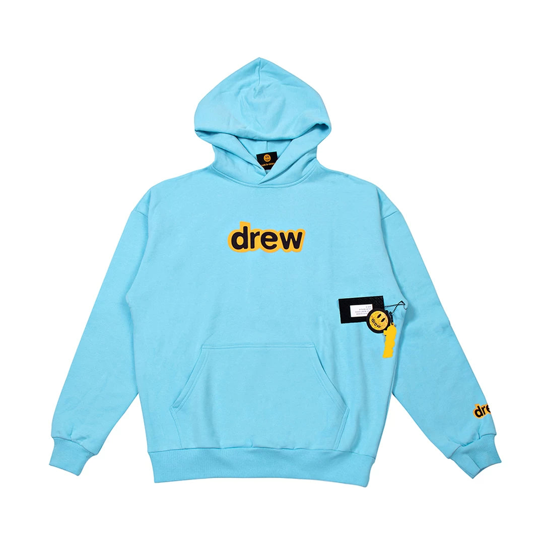 Drew BIEBER letter hoodie, Justin Bieber smiling face trendy brand for men and women, fog high street loose long sleeves with fleece (3)