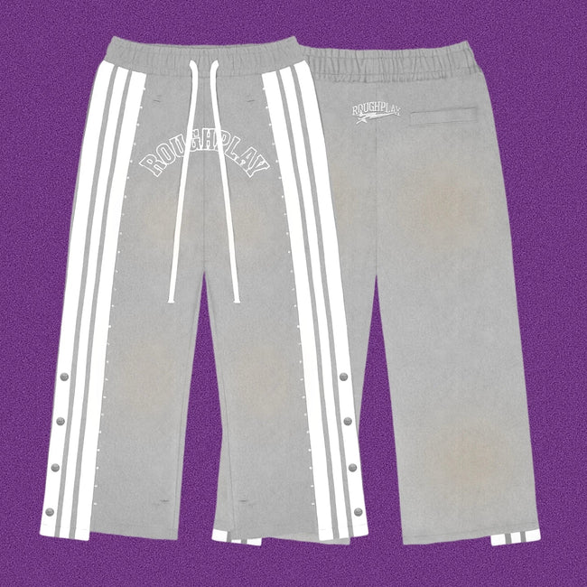 Roughplay Arch Logo Track Sweatpants - Light Grey Hover Image