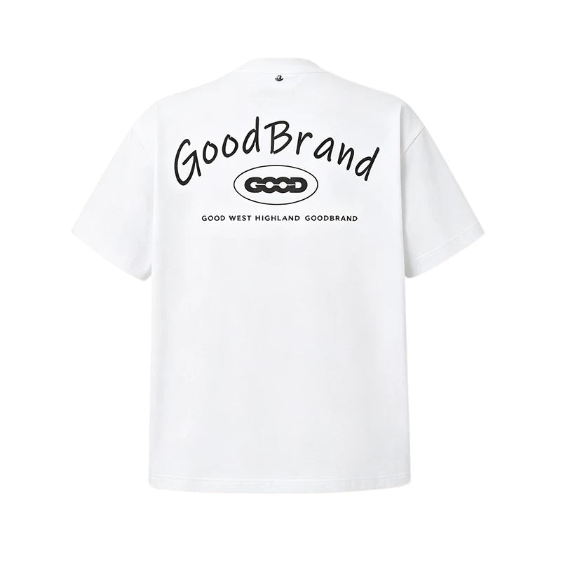 GOODBRAND's new floral and puppy glitter powder hot stamping light luxury high-end short sleeved T-shirt for both men and women, trendy