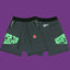 Roughplay For The Wounds Graphic Shorts - Dark Grey/Neon Green