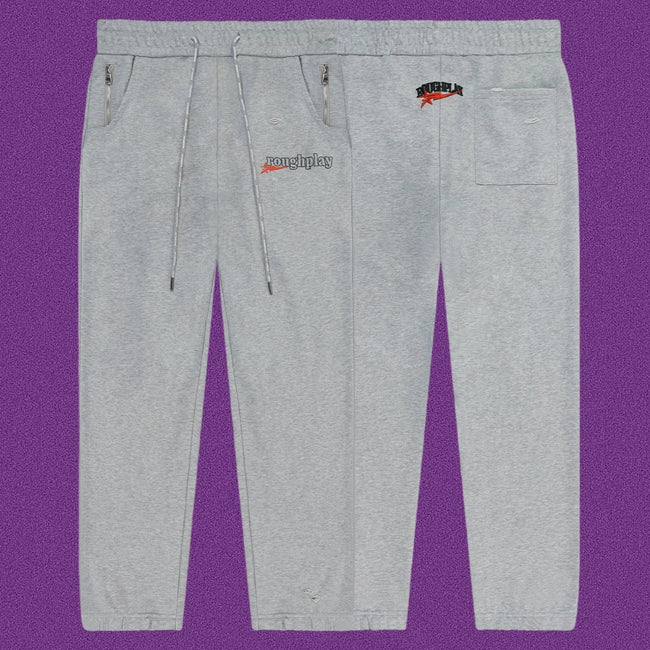 Roughplay Small Logo Track Sweatpants - Light Grey Hover Image