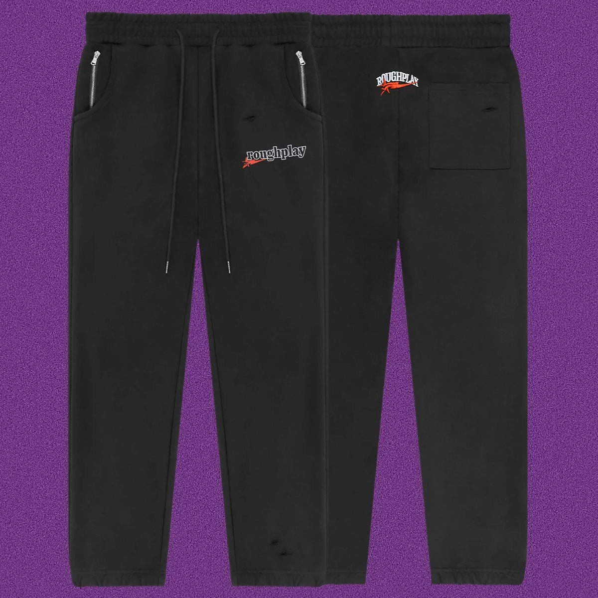 Roughplay Small Logo Track Sweatpants - Black