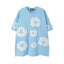 Denim Tears Cotton Wreath Graphic T-Shirt - Light Blue / Oversized Streetwear