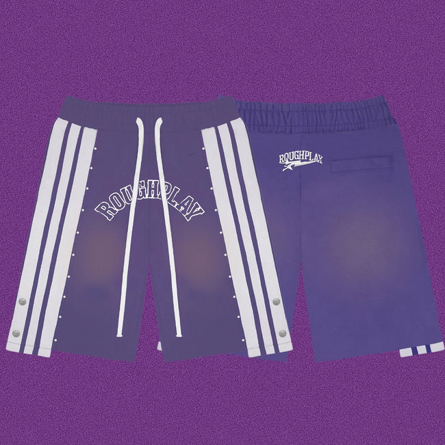 Roughplay Arch Logo Track Shorts - Purple Hover Image