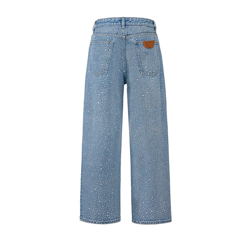 GOODBRAND 25FW Full Diamond Letter Light Luxury Fashion Jeans for Men and Women