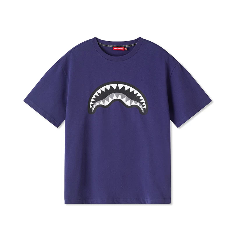 SprayGround Shark Mouth 2026 Casual Printed Short Sleeve Men's American Loose Couple T-shirt Top Summer