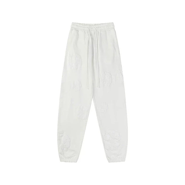 Denim Tears Cotton Wreath Graphic Sweatpants - White / Stealth Edition Hover Image