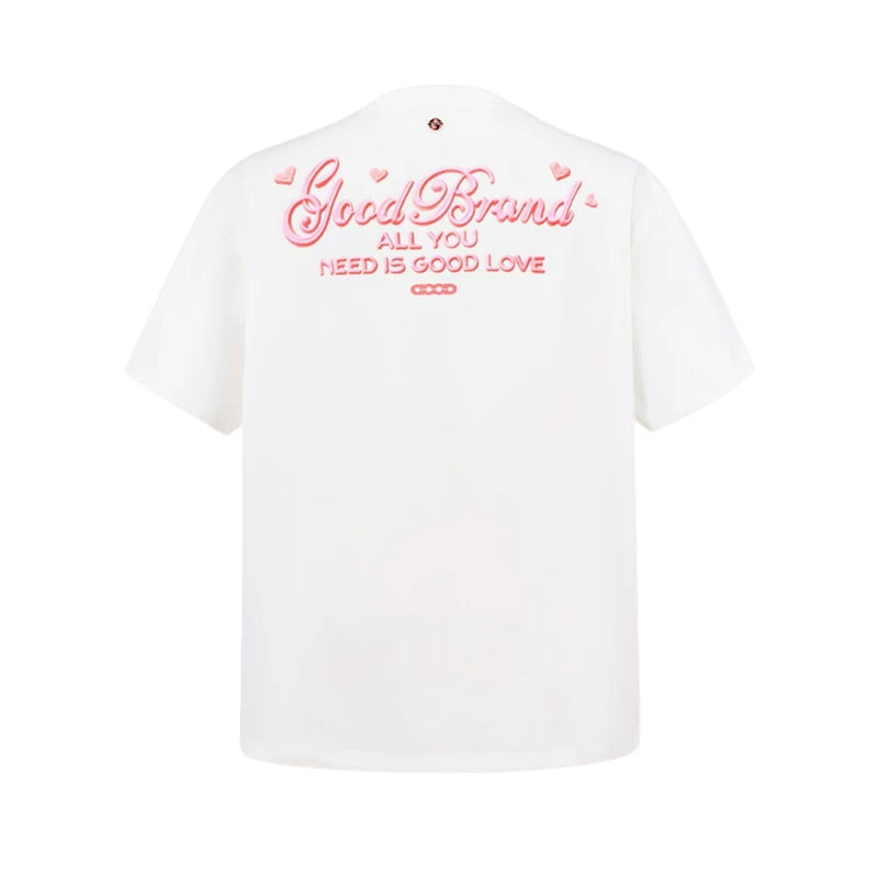 GOODBRAND new 520 limited edition love cake foam hot diamond high-end short sleeved T-shirt for both men and women trendy