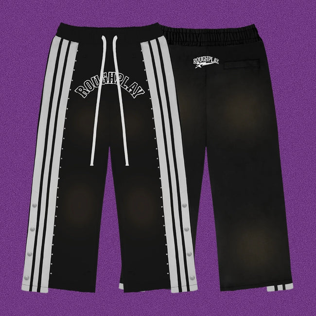 Roughplay Arch Logo Track Sweatpants - Black Hover Image
