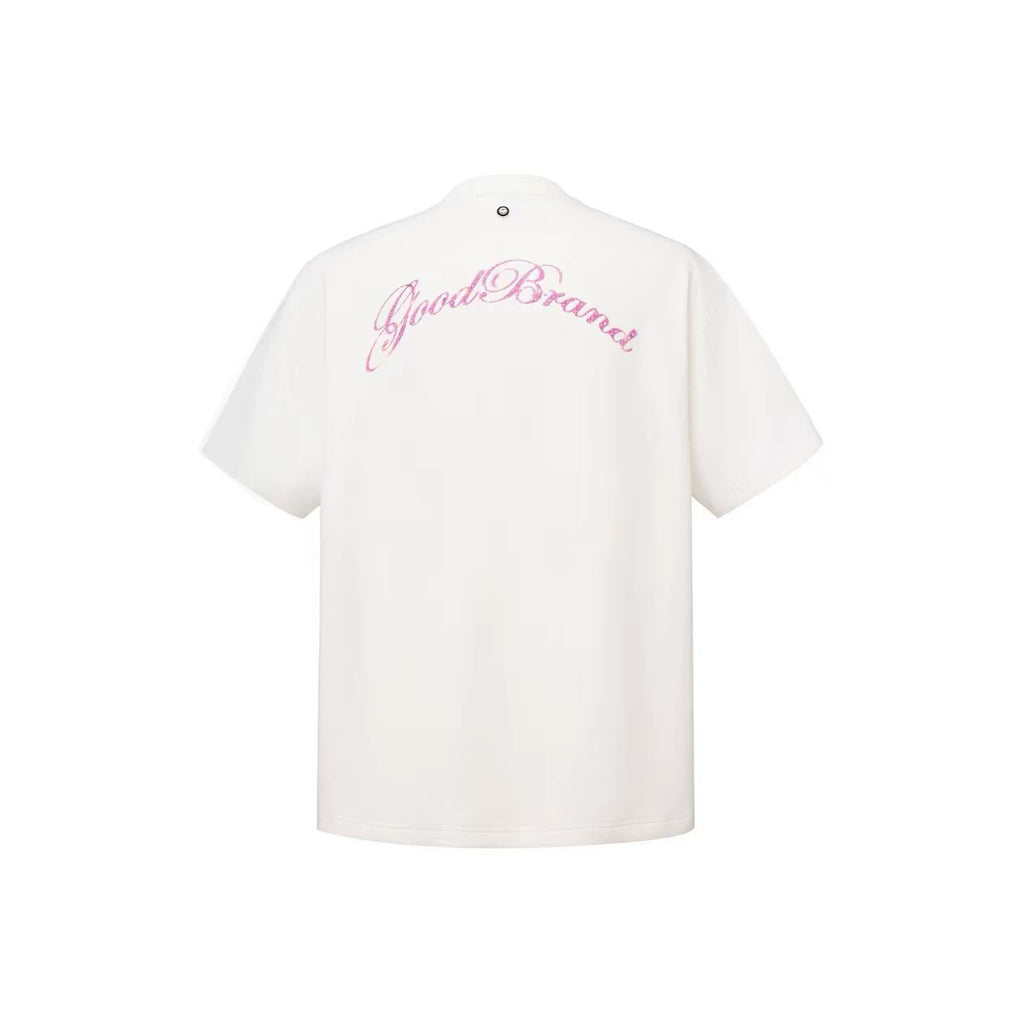 GOODBRAND M26SS Year of the Horse Pink Cowboy Full Diamond Light Luxury Fashion Short Sleeve T-shirt for Men and Women