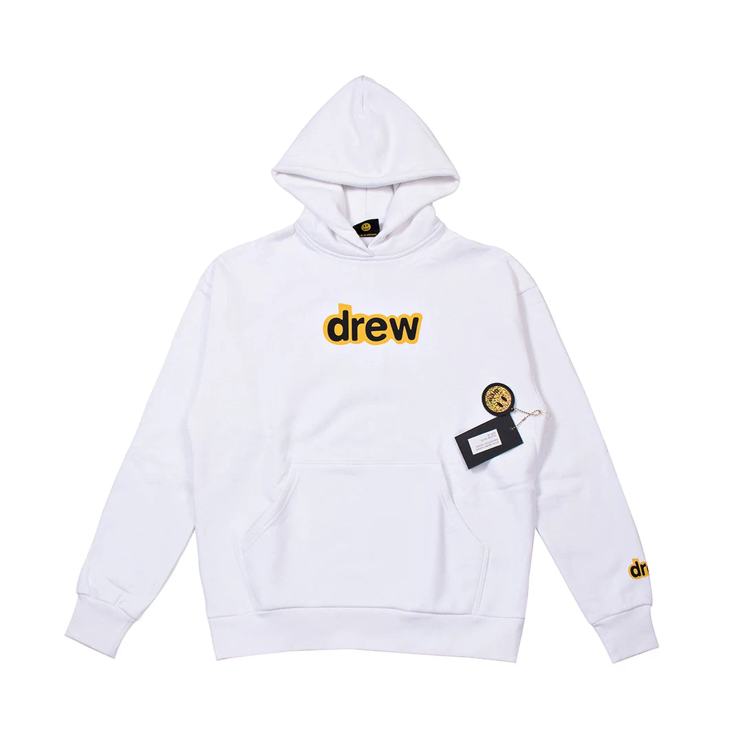 Drew BIEBER letter hoodie, Justin Bieber smiling face trendy brand for men and women, fog high street loose long sleeves with fleece (1)