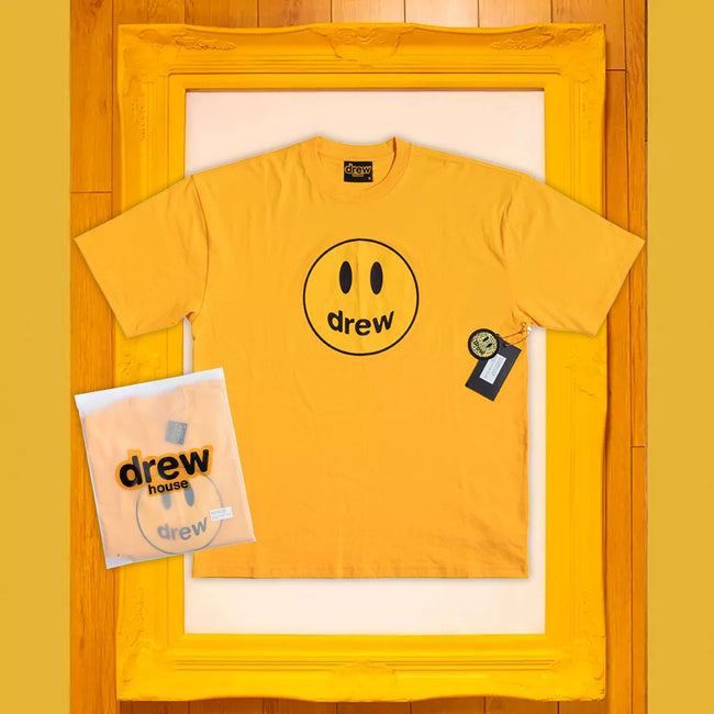 Drew BIEBER Smiling Justin Bieber Trendy Brand Male and Female Couple Same Style High Street Cotton FG Short sleeved T-shirt Summer (4) Hover Image