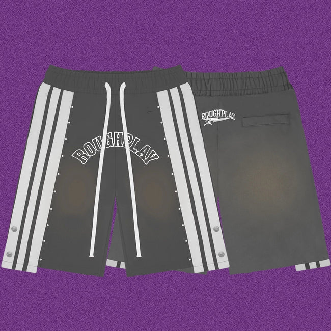Roughplay Arch Logo Track Shorts - Dark Grey Hover Image