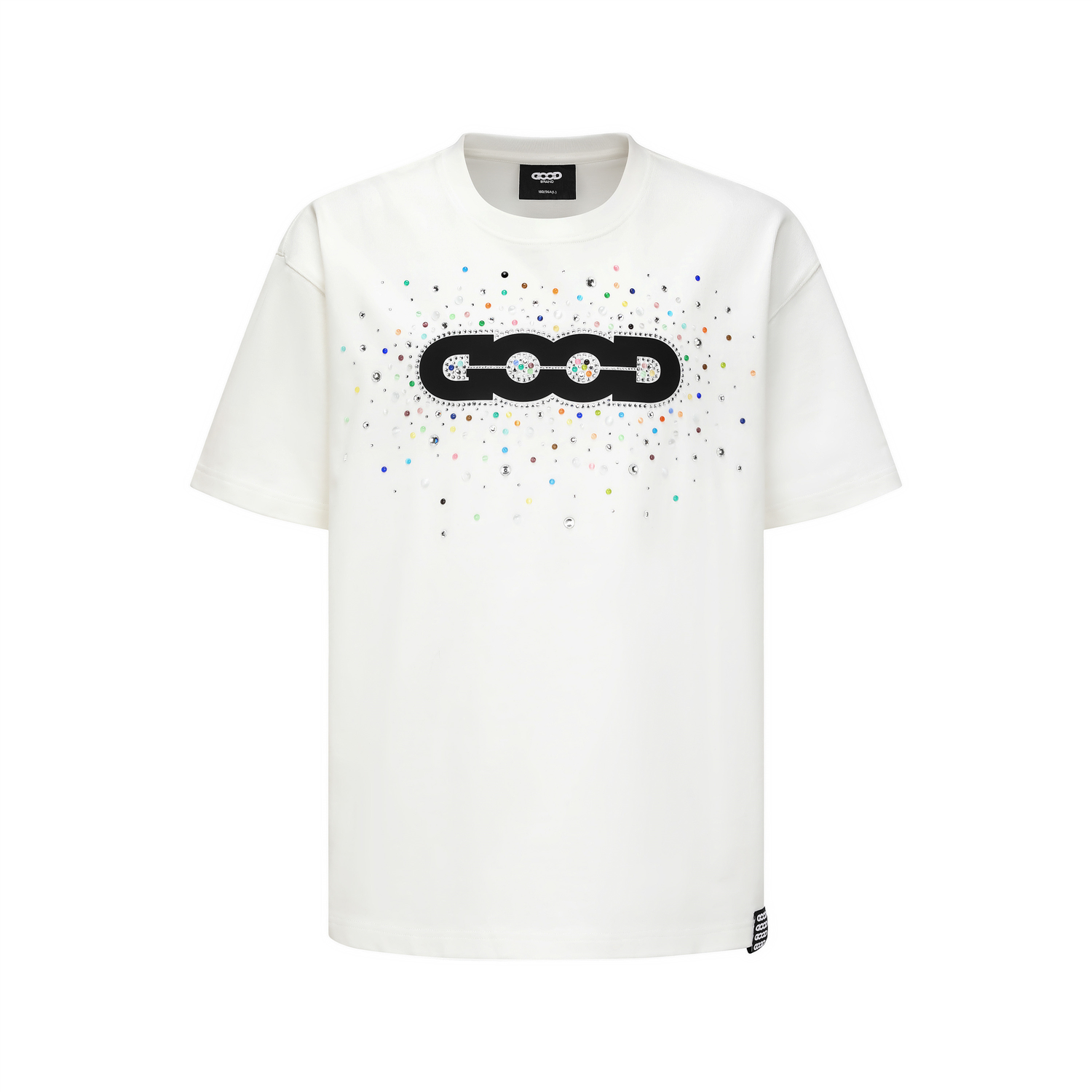 GOODBRAND 2026 GOOD Holiday Colorful Candy Gemstone Light Luxury Fashion Premium Printed Short sleeved T-shirt