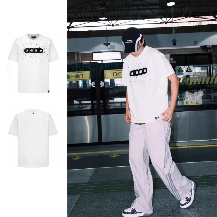 GOODBRAND 2026 GOOD Holiday Colorful Candy Gemstone Light Luxury Fashion Premium Printed Short sleeved T-shirt