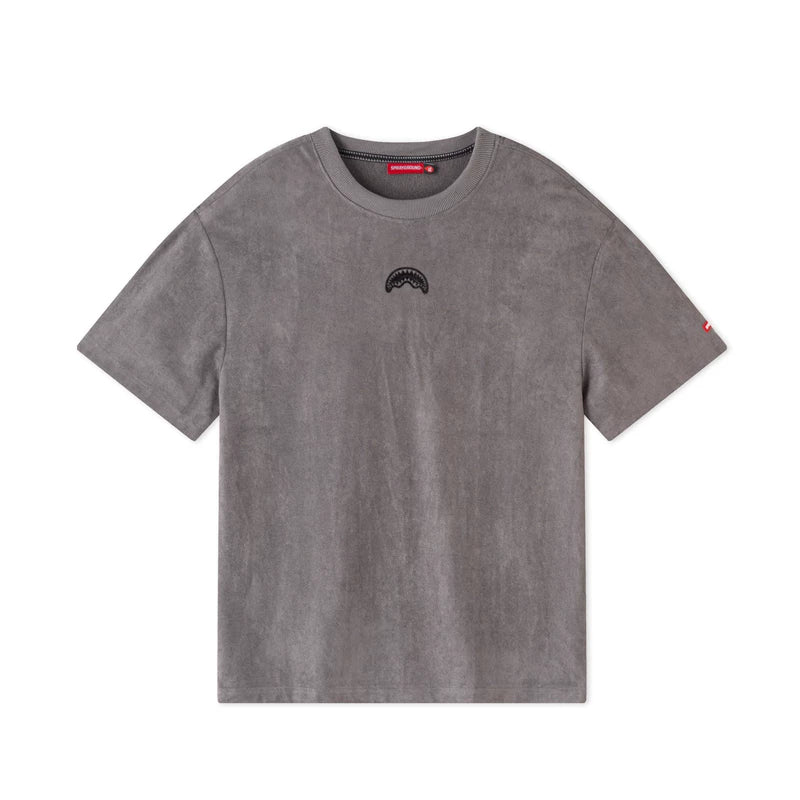 SprayGround Shark Mouth Casual Men's and Women's T-shirts American Trendy Suede Loose T-shirt Short Sleeve Top Summer