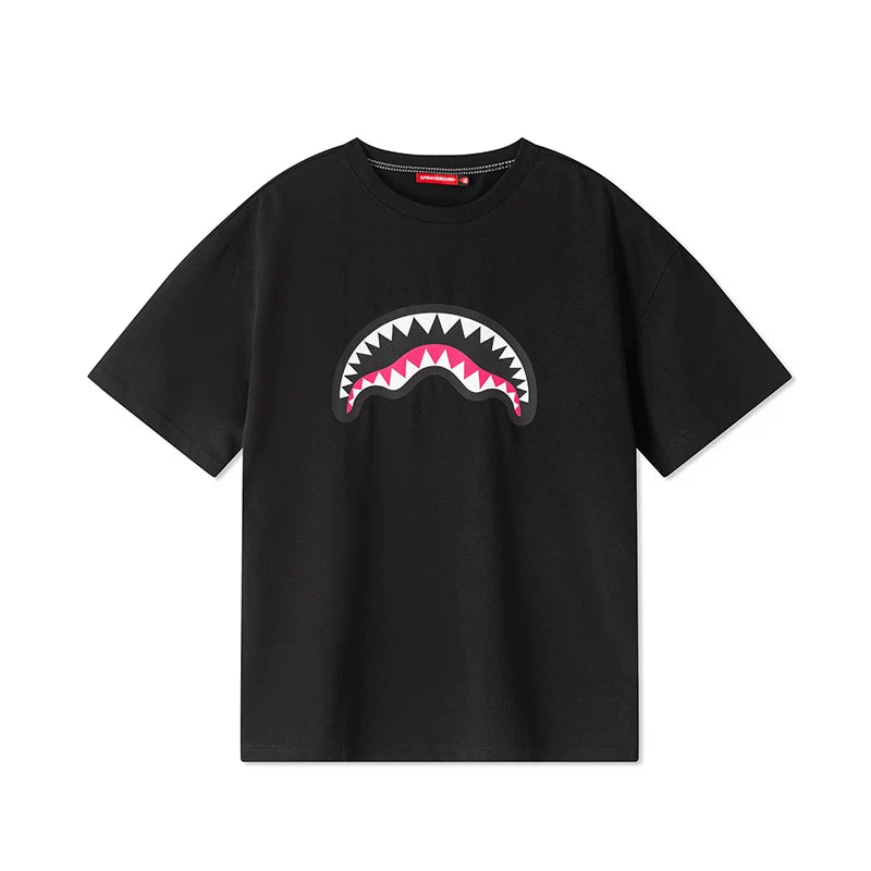 SprayGround Shark Mouth 2026 Casual Printed Short Sleeve Men's American Loose Couple T-shirt Top Summer