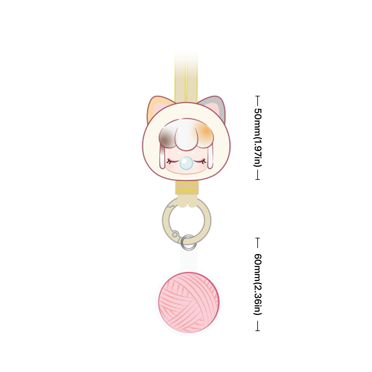 Rolife Baby Nanci Fluffy Party Phone Chain Blind Box PZC05