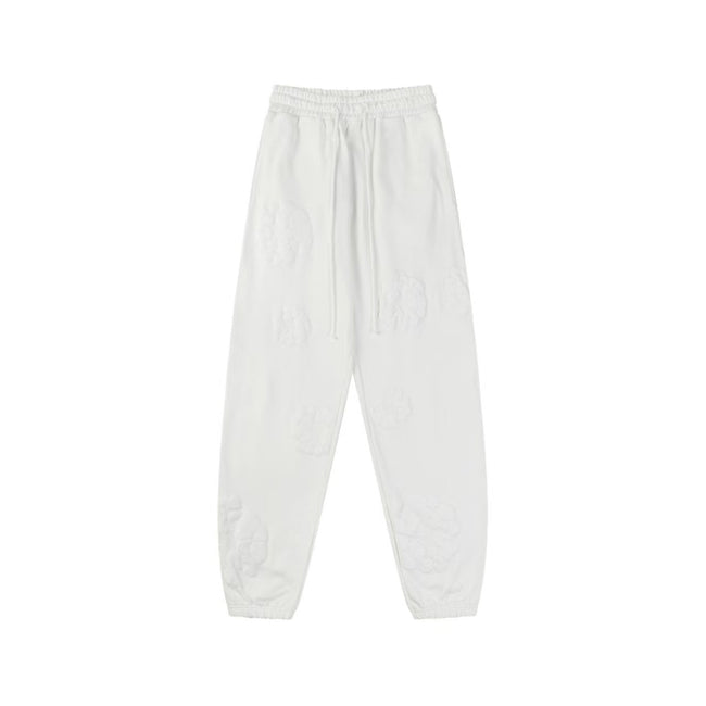 "Denim Tears" White Floral Pattern Oversized Sweatpants Hover Image